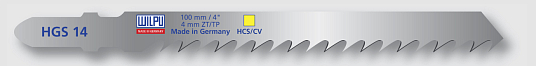 Пилки для лобзика HGS 14 (T144D) дерево до 50мм, быстрый рез (5шт/уп) WILPU 