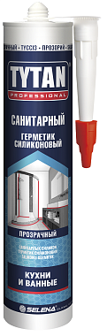 Герметик силиконовый санитарный бесцветный 280 мл, TYTAN 