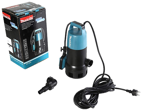 Насос дренажный MAKITA PF1010 1100Вт, 240л/мин, подъем до 10м, для грязной воды