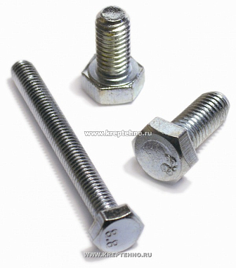 Болт шестигранный 12,0х90 цинк DIN 933 кл пр 10.9