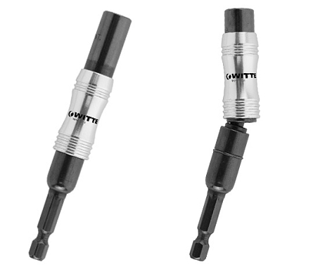 Битодержатель 1/4" с шаровым шарниром х100мм, угол до 20°, WITTE /Германия/