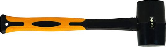 Киянка резиновая 900гр черная, фиберглассовая ручка, Pobedit