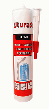 Герметик силиконовый универсальный белый 280 мл, UTURA 