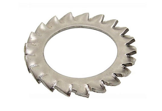 Шайба стопорная с наружными зубьями М3  DIN6798 А цинк 