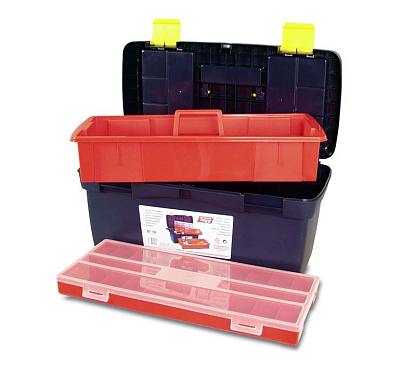 №19 Ящик для инструментов 58*29*29см с глуб.лотком и органайзером