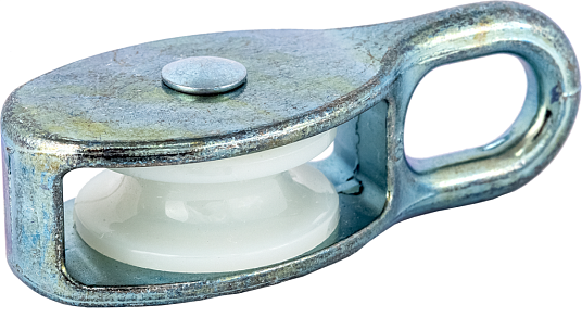 Блок одинарн с пластиковым диском d=40мм под канат d=9мм