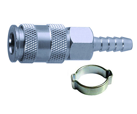 Муфта быстросъемная с выходом под шланг 6 мм(ЕЛОЧКА), раб. давл до 20Бар, Elitech
