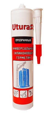 Герметик силиконовый универсальный бесцветный 280 мл, UTURA
