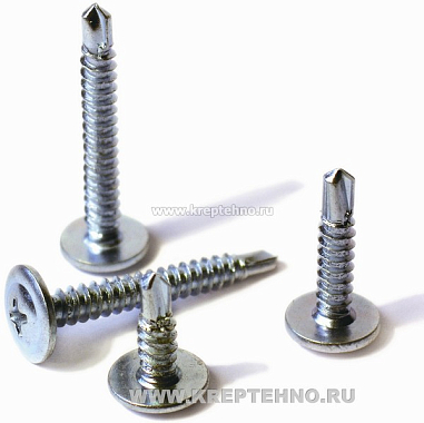 Саморез 4,2*14 полусфера-прессшайба, цинк, сверло