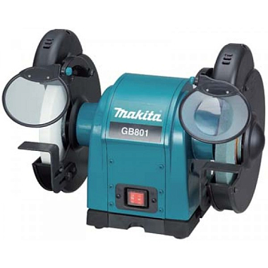 Точильный станок MAKITA GB801 550 Вт, 2850 об/мин, диск 205*19*15,88 мм, подсв.