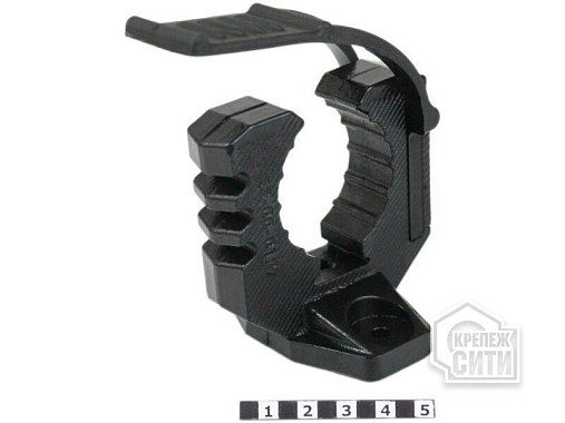 Крепеж универсальный для лопаты 33-40мм (под 3 болта, продольное) (черный)