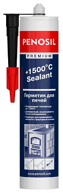 Герметик силикатный для каминов чёрный 280 мл, до +1500гр, PENOSIL 
