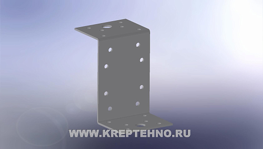 Уголок крепежный Z-образный 45*90*45*65*2,0мм оцинкованный