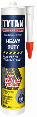 Клей монтажный HEAVY DUTY СУПЕРСИЛЬНЫЙ бежевый, до 240 кг/м2, 310мл, TYTAN 