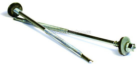 Саморез 6,3-14/5,5-24х200 для крепления сэндвич панелей, оцинк., увел.сверло 16мм, прокладка EPDM, OF