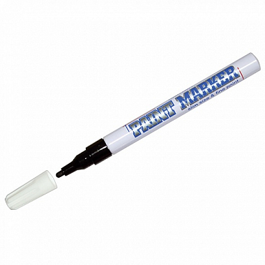 Маркер-краска MunHwa Slim черная 2мм, кругл. по металлу /Корея/