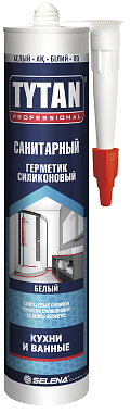 Герметик силиконовый санитарный белый 280 мл, TYTAN 