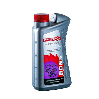 Масло для 4-тактн. двигателей 1л минеральное ИНТЕРСКОЛ