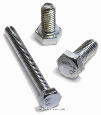 Болт шестигранный 10,0х120 цинк DIN 933 кл пр 8.8