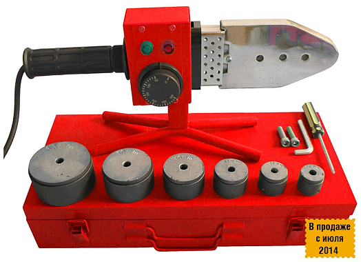 Аппарат для сварки полипропиленовых труб СПТ800, 220В, 0,8кВт, 50-300°С,, насадки(16/20/25/32/40/50/63), кейс  ELITECH 