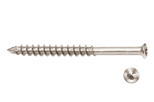 Саморез 4,0*45 WT, потай, уменьш.головка, неполн резьба 30мм, нерж. сталь А2, T15 Wkret-met