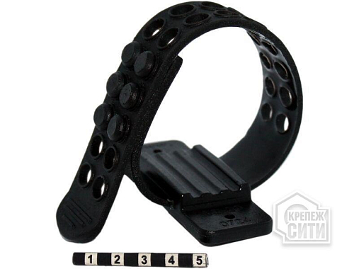 Крепеж фиксационный большой, с захватом на ремне 25-80мм (черный)