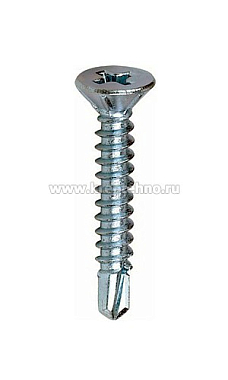 Саморез 3,9х13 потай, сверло, цинк, JP82 DIN 7504-P(О)