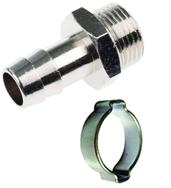 Штуцер "ЕЛОЧКА" для шланга 12мм с выходом 1/4"M (наружная резьба),  раб. давл до 20Бар, Elitech