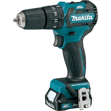 Аккумуляторная дрель-шуруповерт MAKITA DF332DWAE 10,8В 2.0 Ач, Li-ion, 10 мм, БЗП, 35\21Нм, б/щ, 2 аккум, кейс подсв.