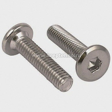 Винт мебельный М8*40 с плоской головкой и внутренним 6гр (цинк) SW4