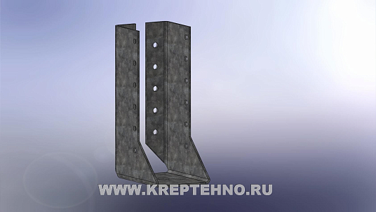 Опора бруса закрытая 140*76*50*2,0мм оцинкованная