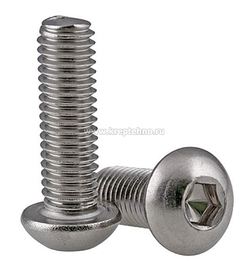 Винт DIN9053 ISO7380-1  М10*30 с полукруглой головкой, внутренним 6гр, нерж. сталь A2