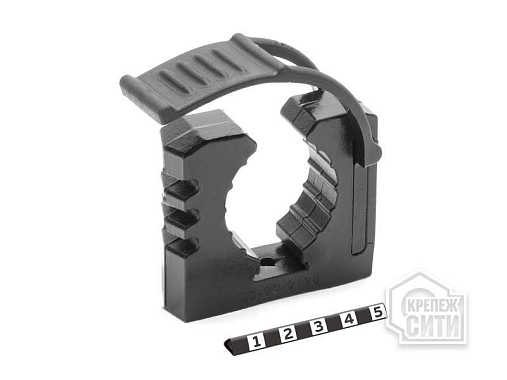 Крепеж универсальный для лопаты 33-40мм (под 1 болт, поперечное) (черный)