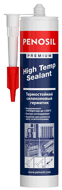 Герметик силиконовый высокотемпературный красный 280 мл, до +245гр, PENOSIL  
