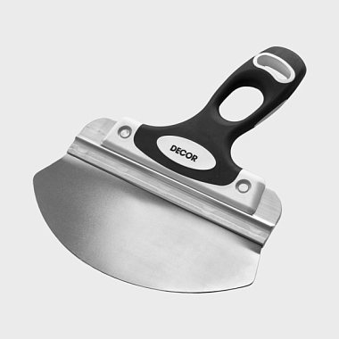 Шпатель для ведра 200мм  нерж. сталь, двухкомпонентная ручка, толщина 0,4мм