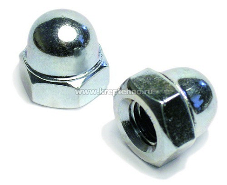 Гайка колпачковая М3  DIN1587 цинк 