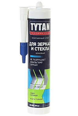 Клей монтажный для зеркал и стекла бежевый 310мл, TYTAN 