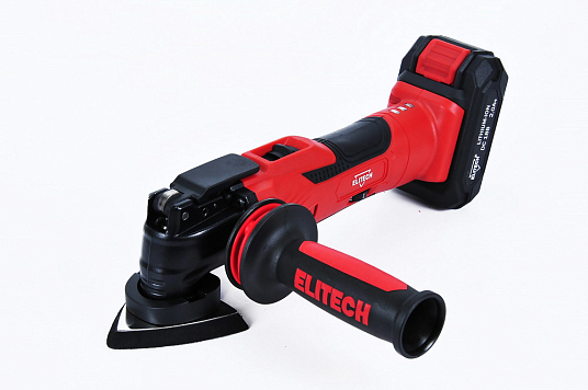 Мультитул аккум. ELITECH МИА 18СЛ, 18В,1х2.0Ач, Li-ion, ЗУ, 5000-19000об/м, плавный пуск, подсветка, кейс, 6 насадок