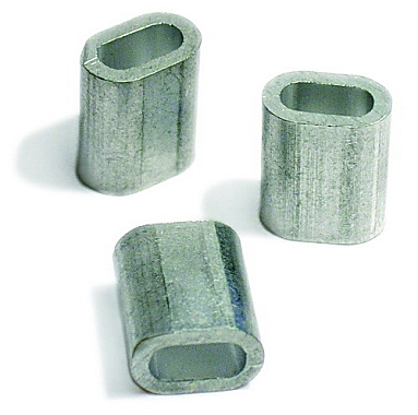 Зажим для троса 1мм DIN3093 алюминиевый