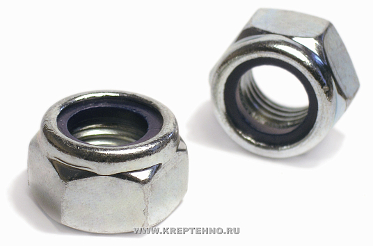 Гайка с нейлоновой вставкой NYLOCK М8  DIN985