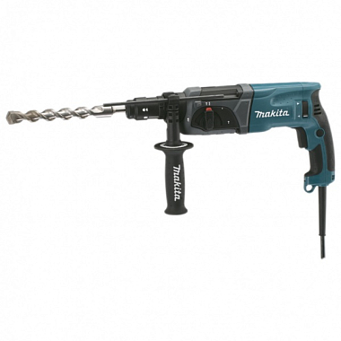 Перфоратор MAKITA HR2470 FT 780Вт, SDS+ 24мм, 2,7Дж, 3-х реж., + БЗП, подсветка, реверс, кейс
