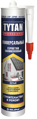 Герметик силиконовый универсальный серый 280 мл, TYTAN