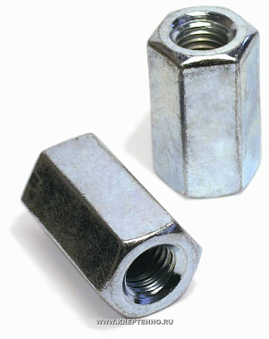 Гайка соединительная М12*40  DIN6334 цинк 