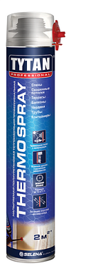 Теплоизоляция напыляемая полиуретановая TERMOSPRAY под пистолет 870 мл, TYTAN