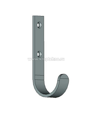 Крючок однорожковый 60*40*15*3,0 белый 