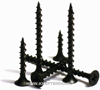 Саморез ГКЛ-дерево 4,2*76 потайной, оксидированный