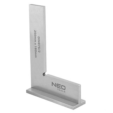 Угольник поверочный с основанием 250x160 мм DIN875/2, NEO Tools