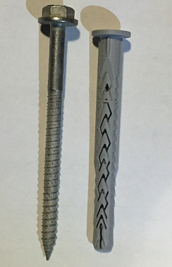 Дюбель фасадный SXRL 10*100 FUS с шестигр. шурупом,  горячеоцинк T40/SW13, Fischer