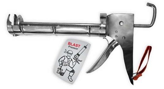 Пистолет для герметика 310мл полукорпусный усиленный, Pressor "Blast" (Монтажник)