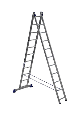 Лестница алюминиевая "Алюмет" 2-х секционная 2х11 (Н=5,34 м)